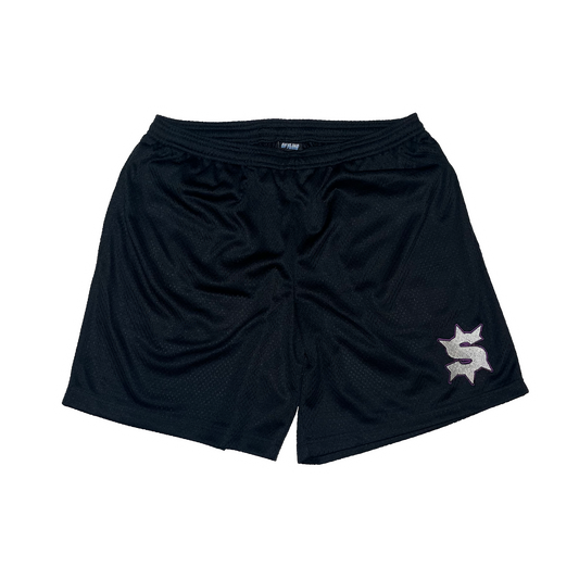 "SPIKEY S" SHORTS BLACK