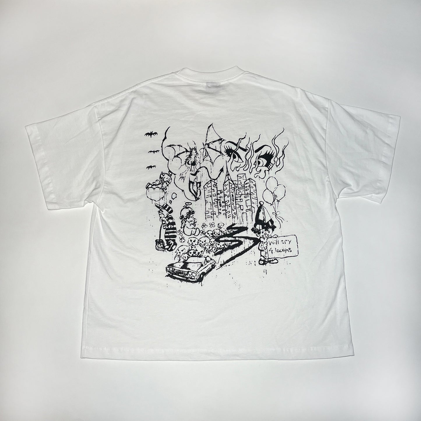 CRY 4 LAUGHS TEE WHITE